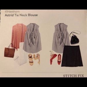 41Hawthorn tie neck blouse